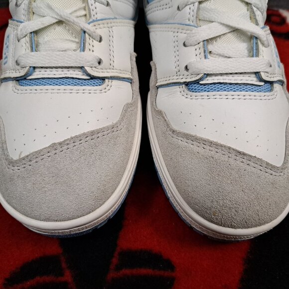 New Balance 550 White and Blue Athletic Shoes - Picture 13 of 13